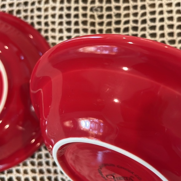 Fiesta Scarlet Red Fruit/Dessert/Salsa Bowls~ Set of 2~Lead-free China - Picture 8 of 10